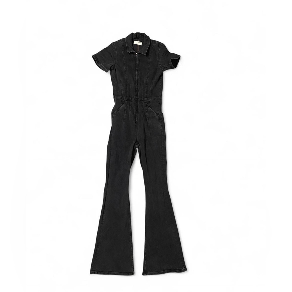 We The Free Black Short-Sleeve Denim Jumpsuit - Picture 5 of 7